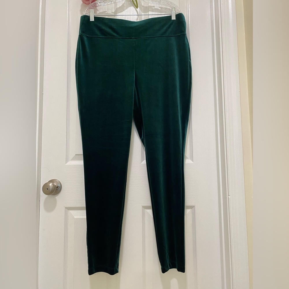 Green velvet leggings new never worn by INC.